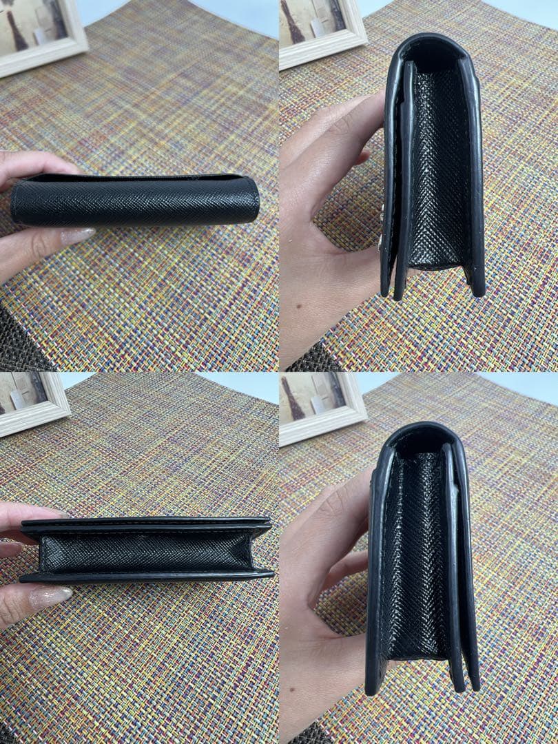 ✨極美品✨PRADA プラダ　サフィアーノレザー　カードケース　名刺入れ　黒