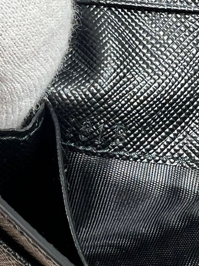 ✨極美品✨PRADA プラダ　サフィアーノレザー　カードケース　名刺入れ　黒