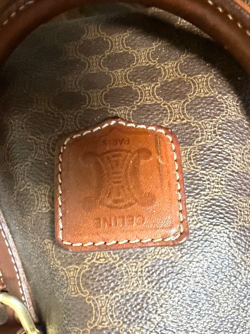 old celine マカダム柄　ハンドバッグ