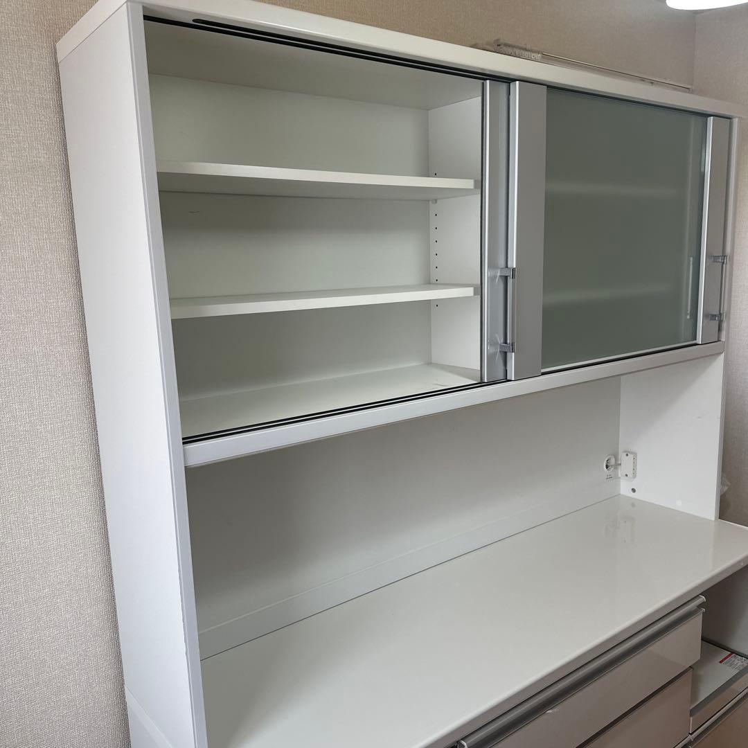 食器棚　160 泉洋化工　ホワイト　鏡面加工