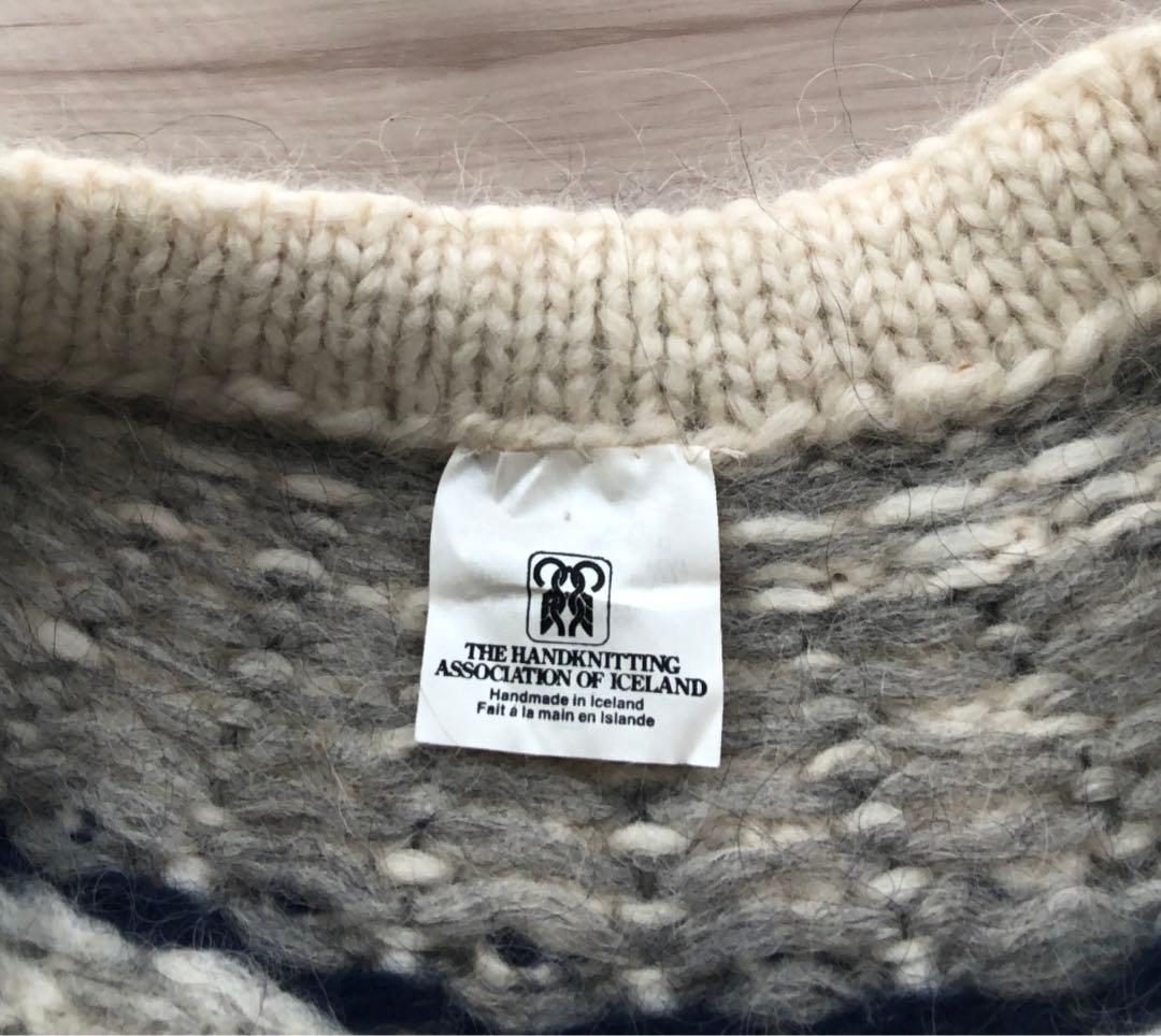 アイスランド製ハンドニットノルディックカーディガン美品ICELANDセーター