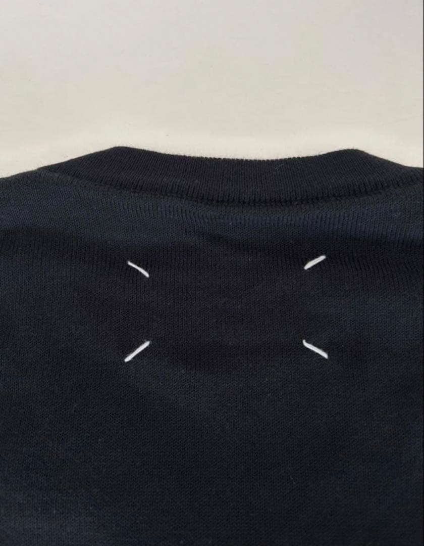 maison margiela エルボーパッチ　Vネックセーター