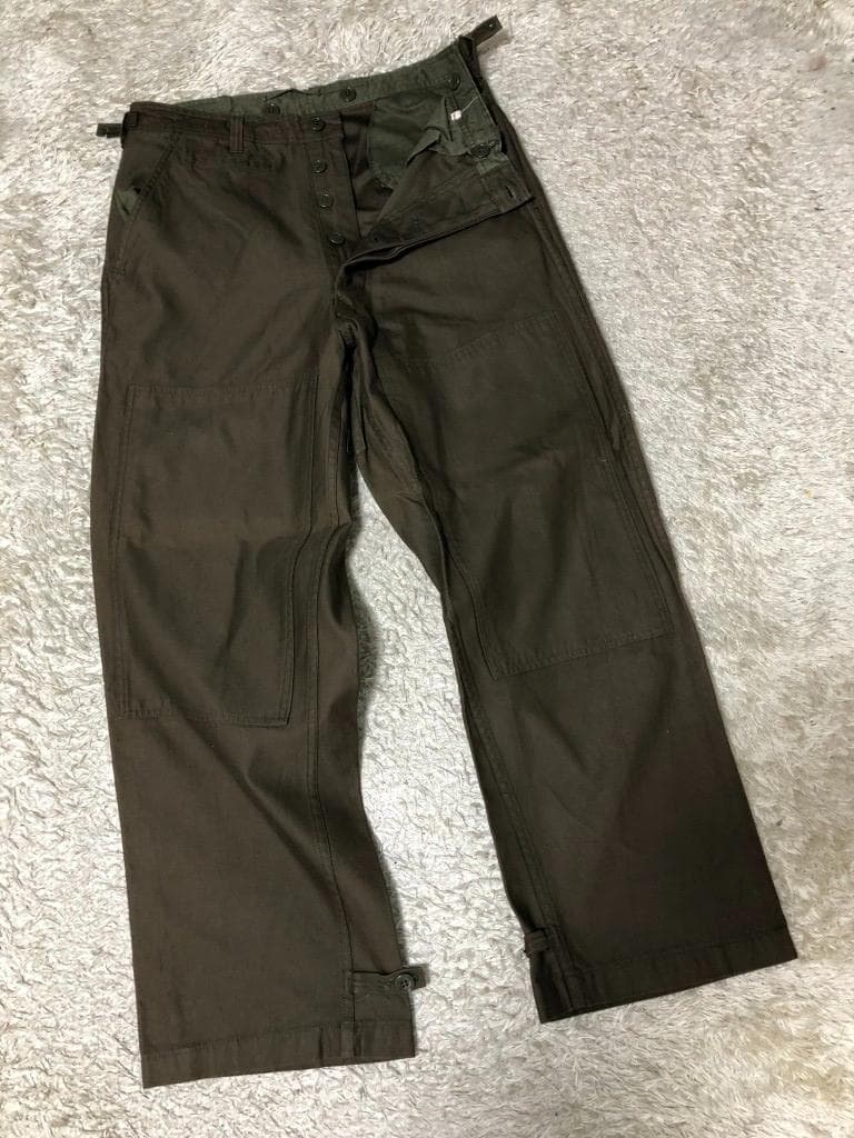 70s ヴィンテージ◆オランダ軍 実物 ダブルニー パンツ ユーロミリタリー