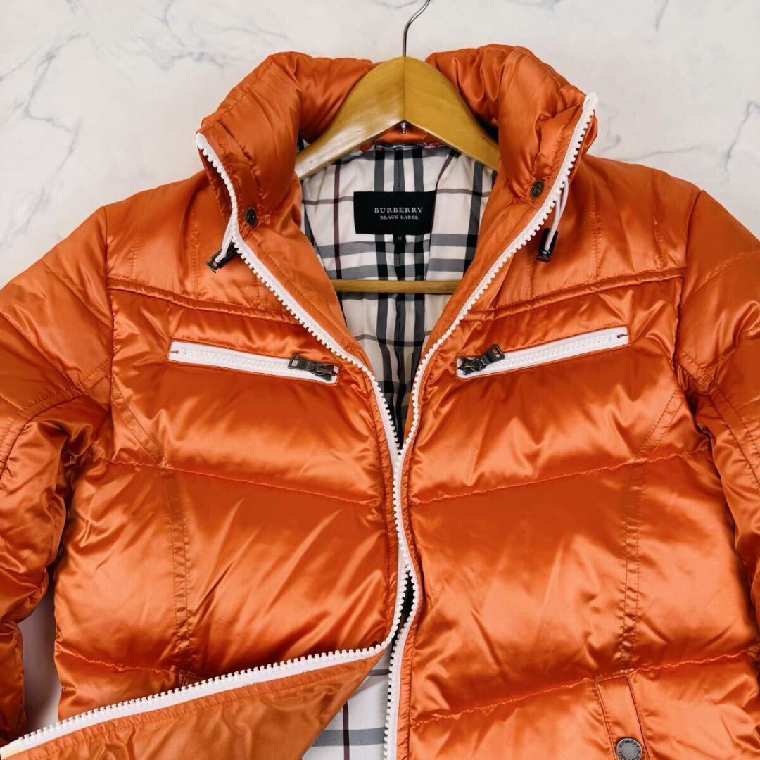 バーバリーブラックレーベル ダウン ライダース ノバチェック ホースロゴ 刺繍