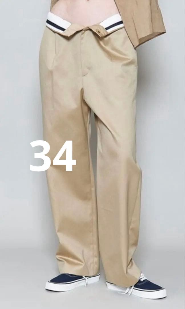 ⭐︎美品⭐︎6(ROKU) コットンチノパンツ　マーベルト　ベージュ 34