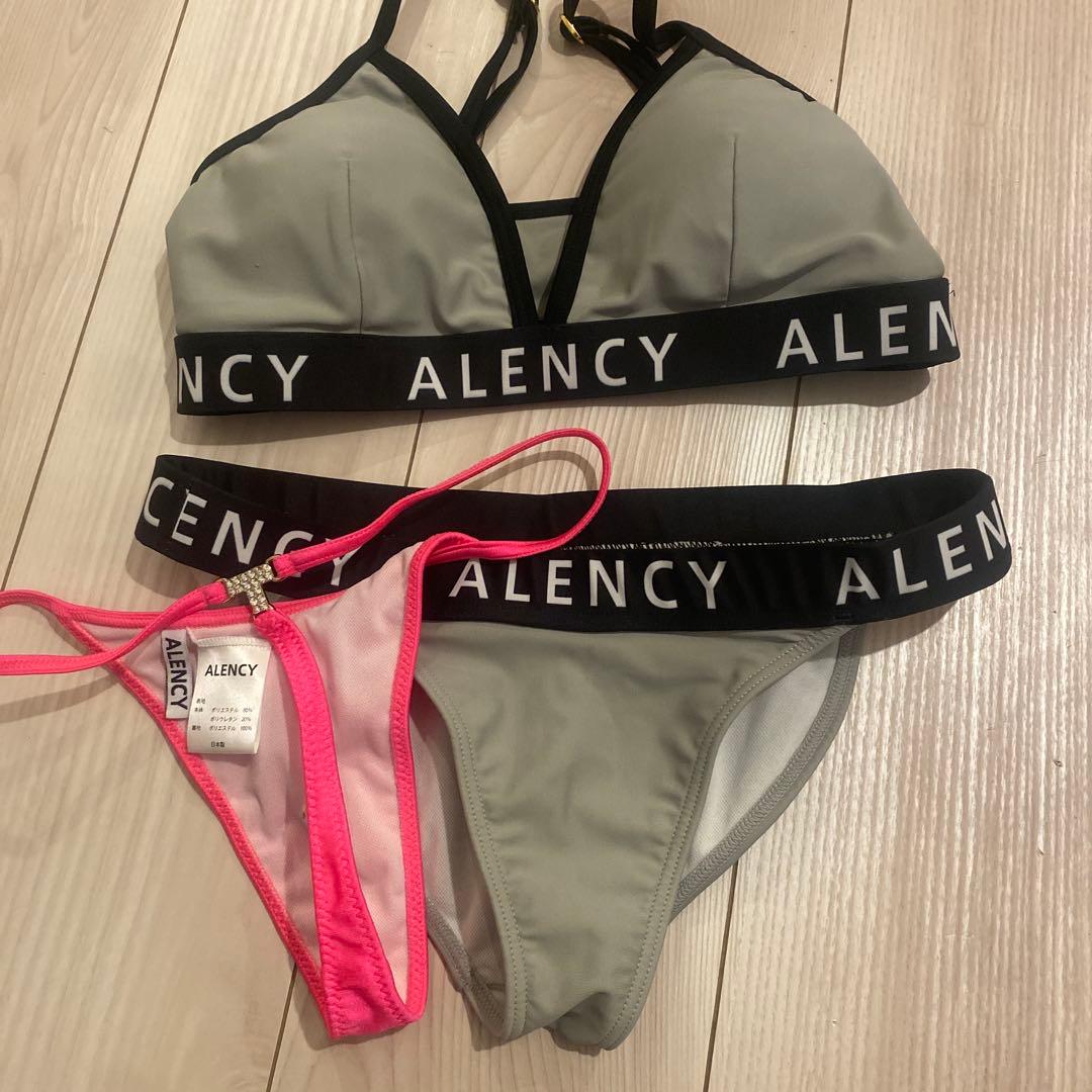 ALENCY セパレート水着 グレー/ピンク
