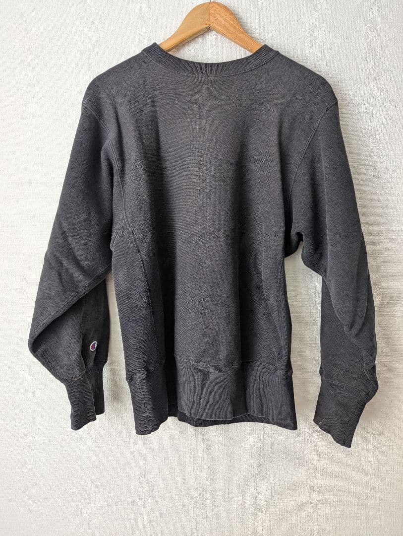 90s Champion リバースウィーブ スウェット 無地 ブラック