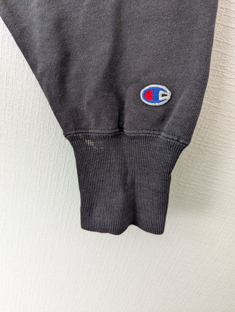 90s Champion リバースウィーブ スウェット 無地 ブラック