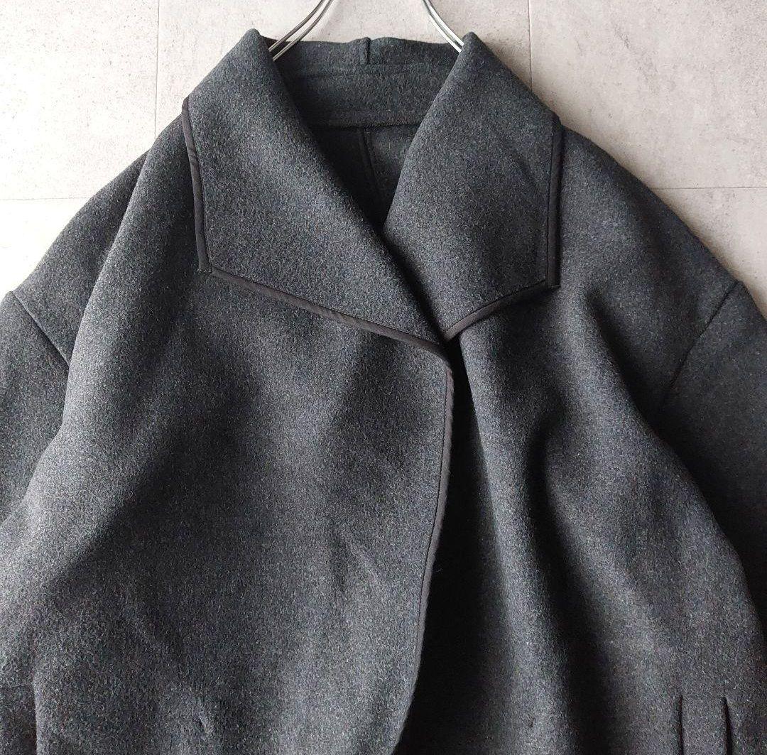 ガリャルダガランテ パイピング ウール リバーコート ハーフガウン