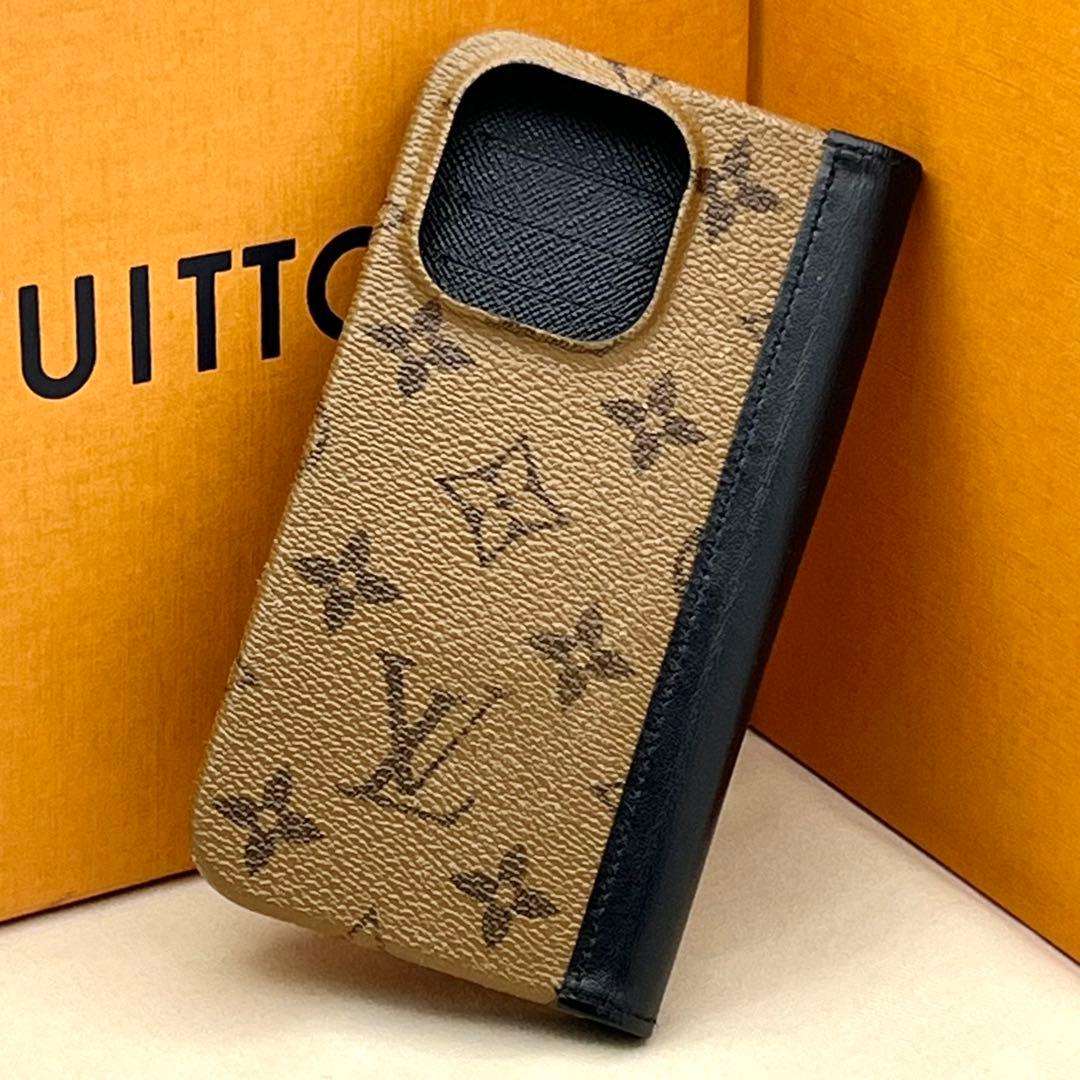 ★極美品★ヴィトン　iPhoneケース　モノグラムリバース　フォリオ　14PRO