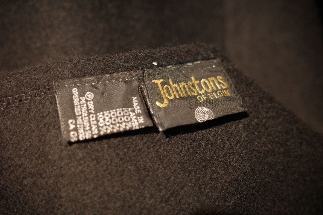 【希少】Johnstons ジョンストンズ 大判ウールストール black