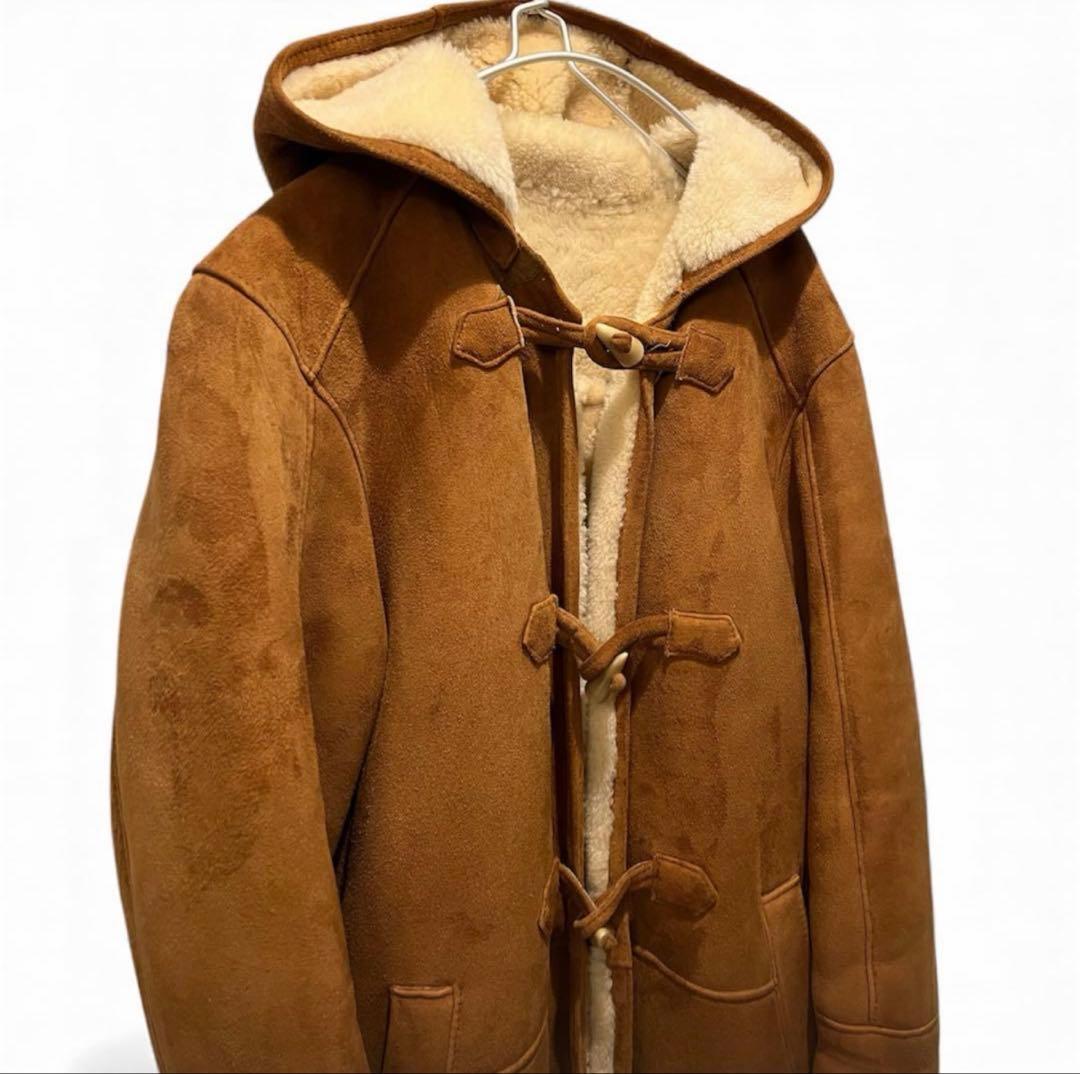 US SHEEPSKINメンズ ムートン ボア ダッフルコート M USA製