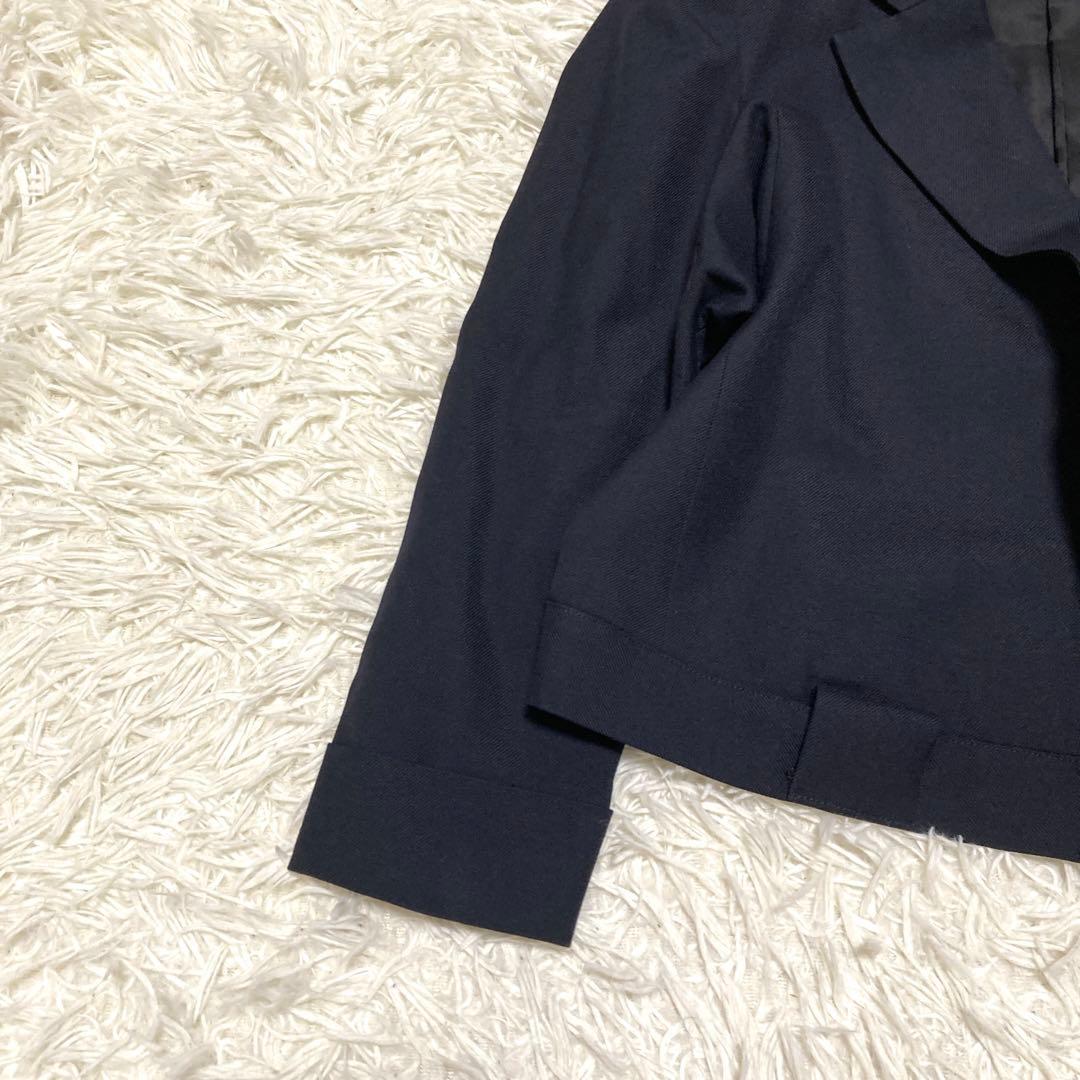 美品✨ヨウジヤマモト　クロップドジャケット　変形　S 黒　ウール　archive