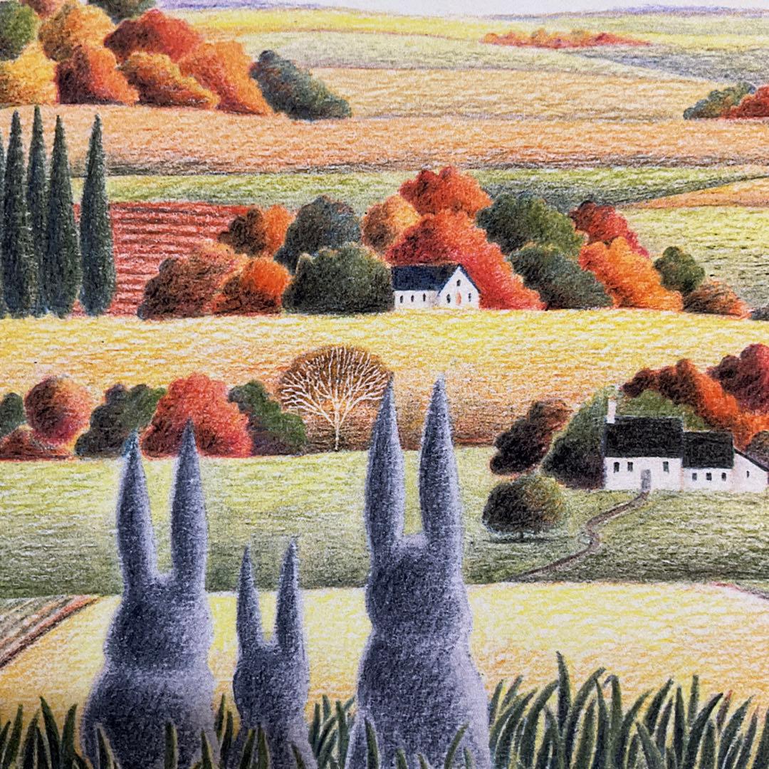 絵画・額縁・版画・渡辺 美香子・新品未使用・可愛い・美術品・インテリア・雑貨