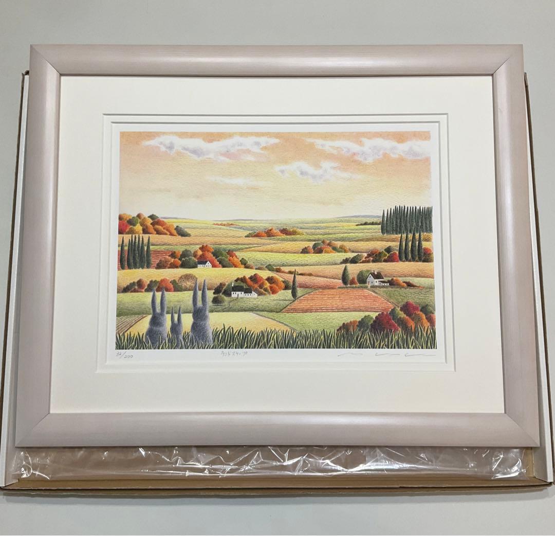 絵画・額縁・版画・渡辺 美香子・新品未使用・可愛い・美術品・インテリア・雑貨