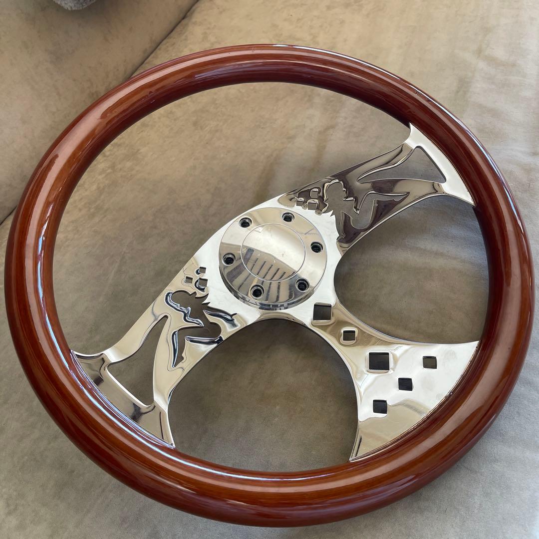 シンディ クロームレディウッドステアリング