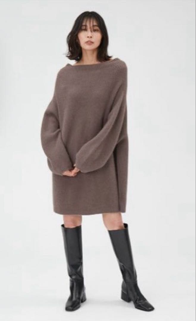 【値下げ中】FRAY I.D /フレイアイディー ラクーンニットミニワンピース