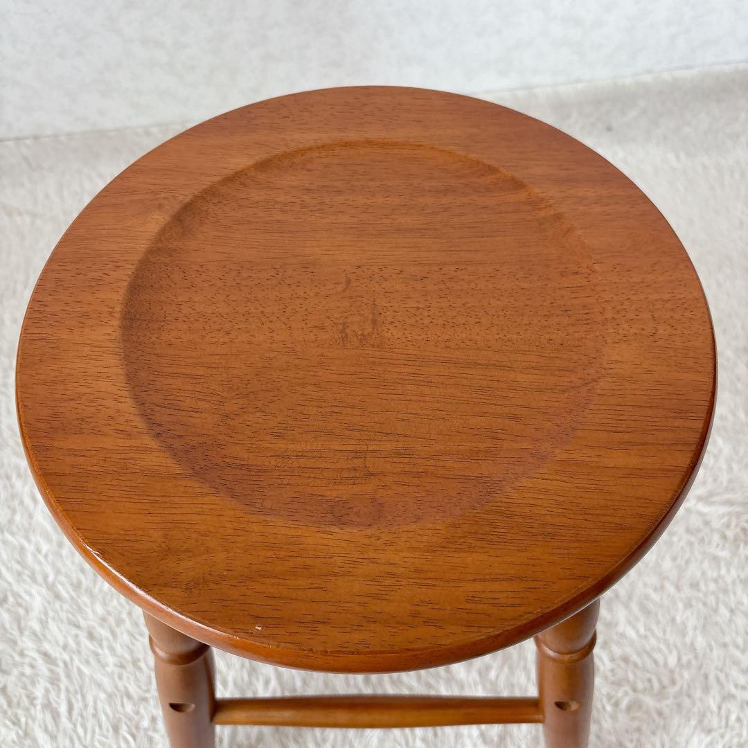 美品】市場家具 オマージュ スツール 丸椅子 木製 2脚セット カントリー