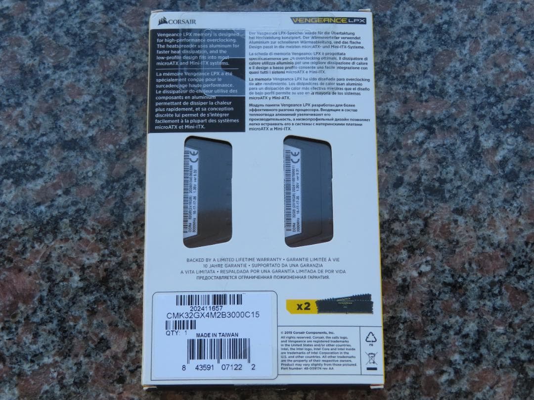 メモリー Corsair Vengeance LPX DDR4 32GB 3000MHz