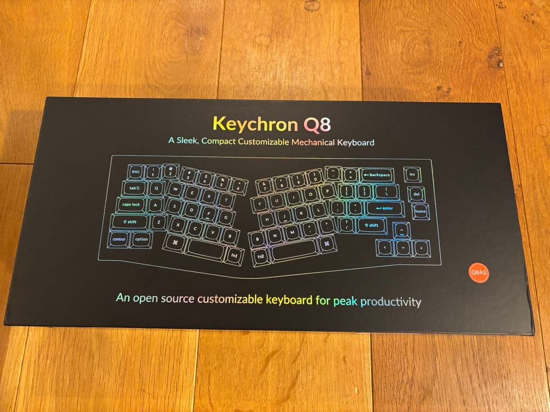 美品 Keychron Q8 Silver Gray アリス配列 有線接続のみ