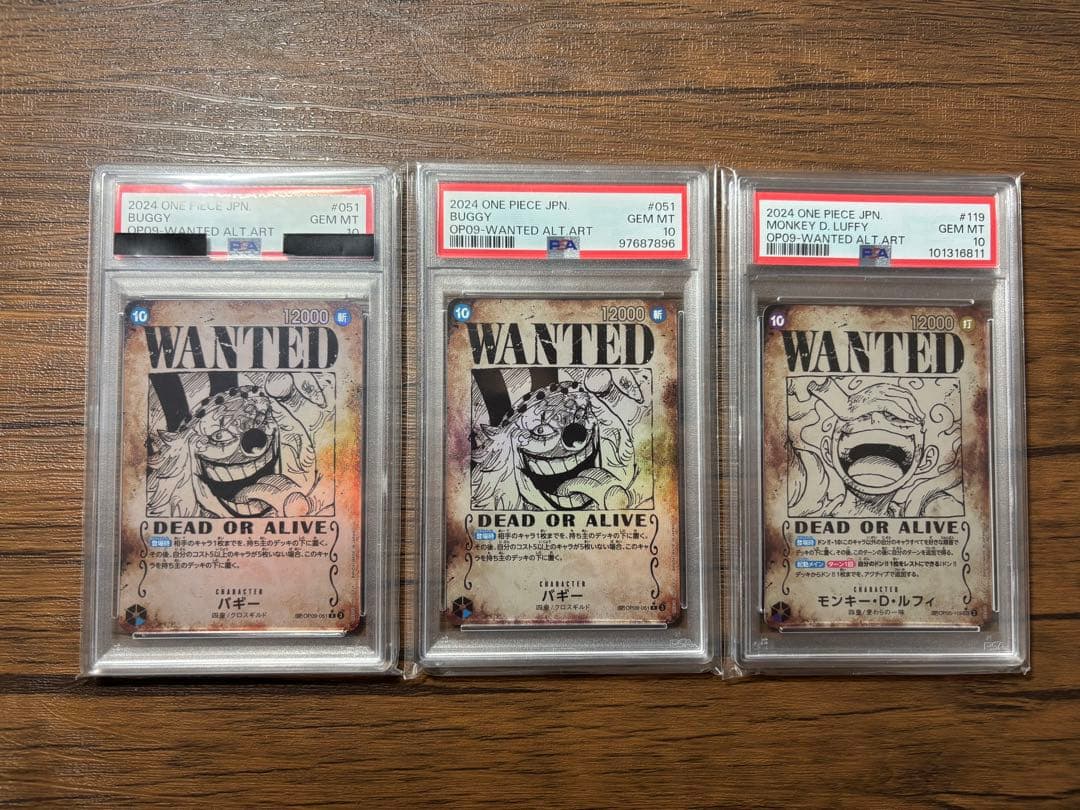 【PSA10】ニカ ルフィ 手配書 バギー OP09-051 OP05-119