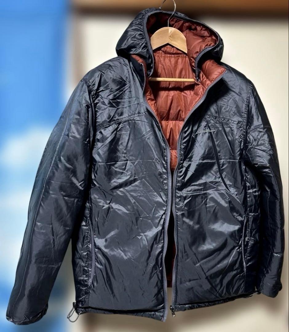 Eddie Bauer(エディーバウアー)リバーシブルフーデットダウンジャケット