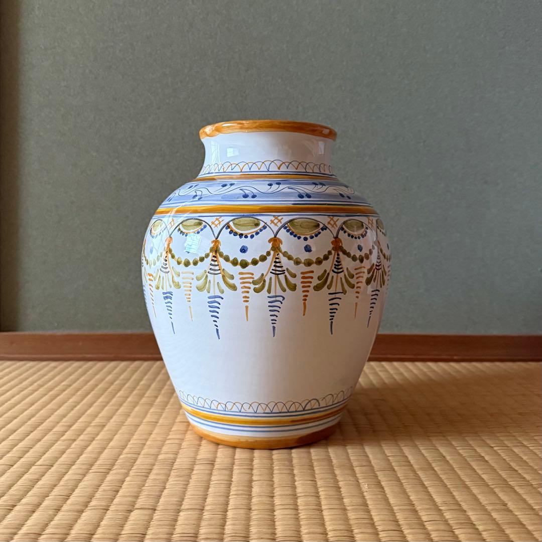 デルフト 色絵 壺 花瓶 オランダ 19世紀 江戸時代 阿蘭陀 古美術 マイセン