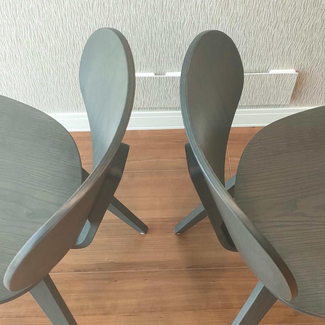 藤栄　カマーWチェア　2脚セット　ダイニングチェア　天然木