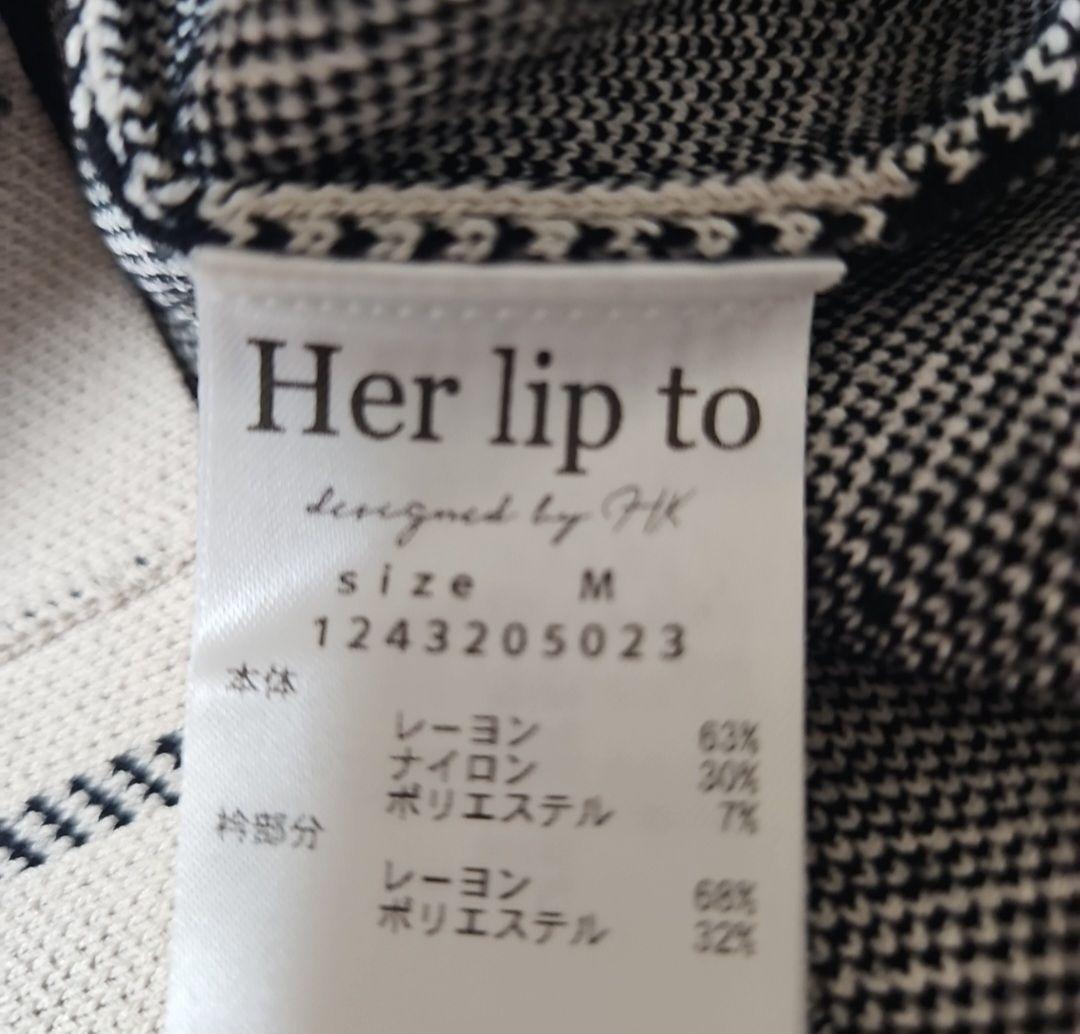 Her lip to チェック柄 半袖ミニワンピース