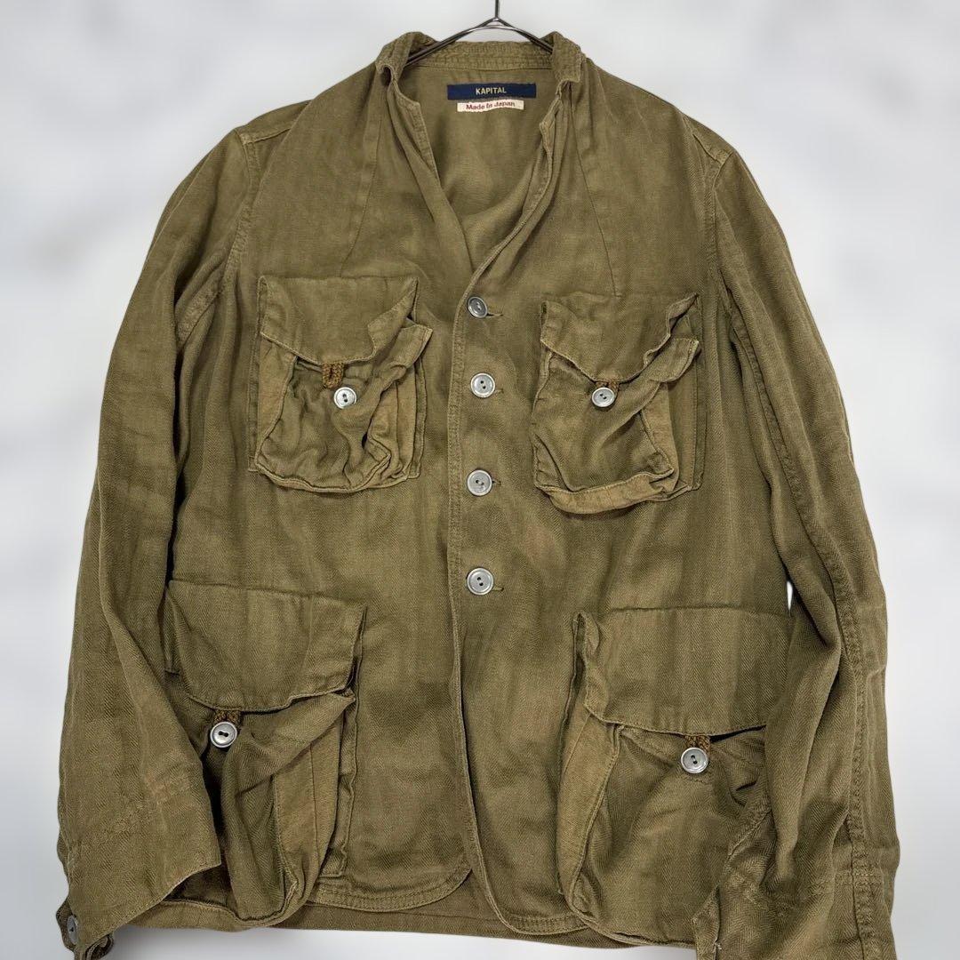 ✨美品✨ KAPITAL キャピタル ハンティングジャケット　カーキL