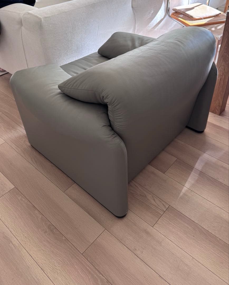 カッシーナ マラルンガ 総本革 レザー 1人掛けソファ