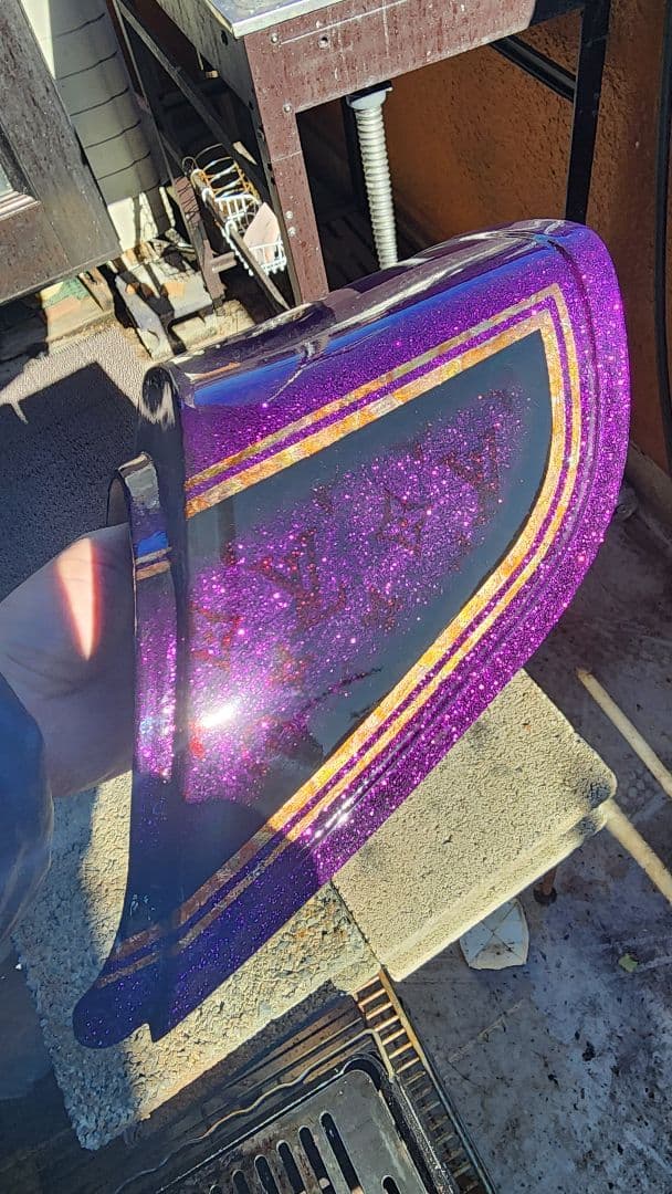 GS400 タンク、テール カスタムペイント、ラメラメ