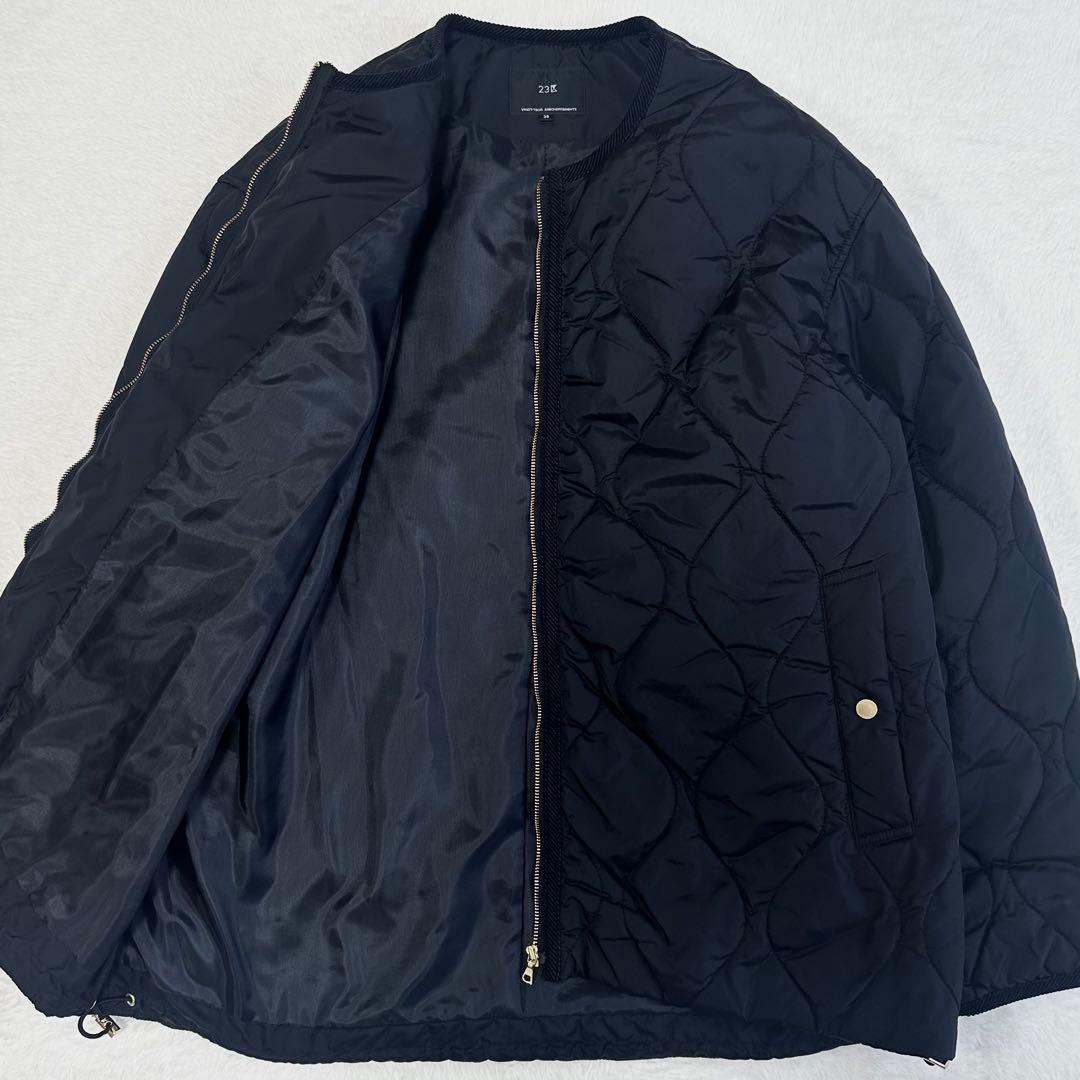 24AW 美品✨23区 ニジュウサンク キルティングジャケット 洗える/撥水加工