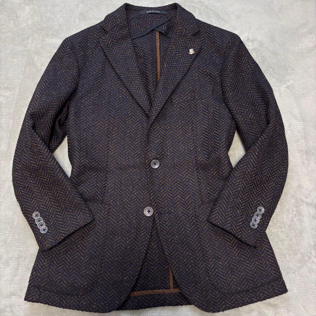 美品✨タリアトーレ カシミヤ ヘリンボーン テーラードジャケット シルク 2B