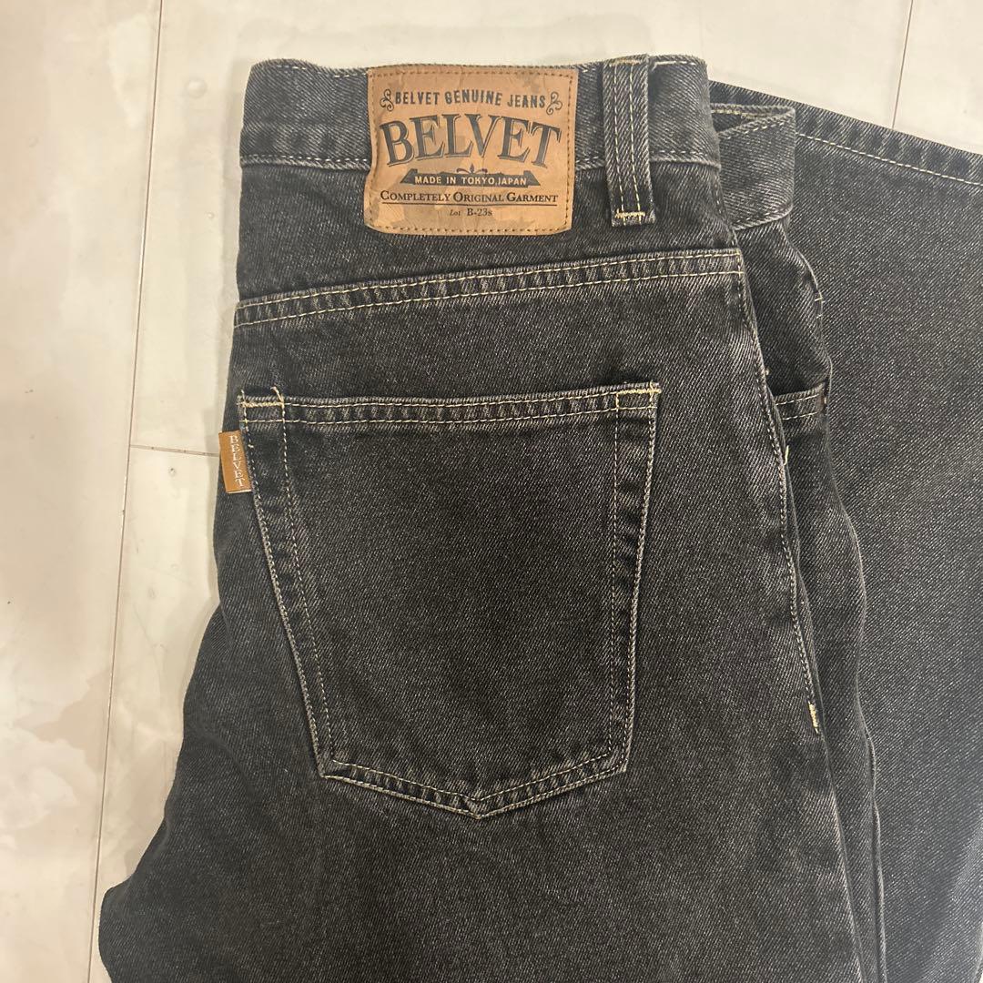 BELVET ダークグレー デニムジャケット・パンツ セット