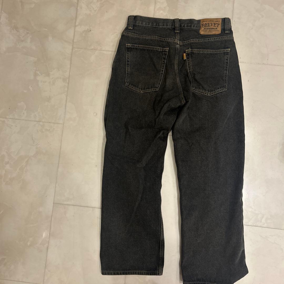 BELVET ダークグレー デニムジャケット・パンツ セット