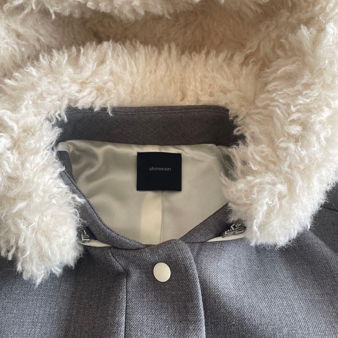 yori shirocon プードルフードボンディングジャケット　グレー 38