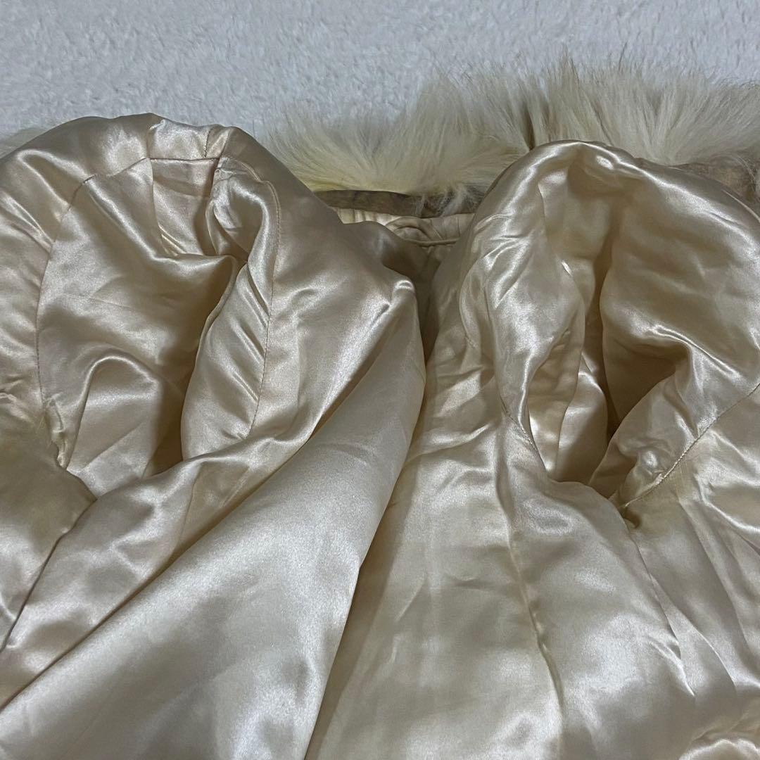 【美品】 フォックスファー 本毛皮 コート サイズ9号 ボリューム◎