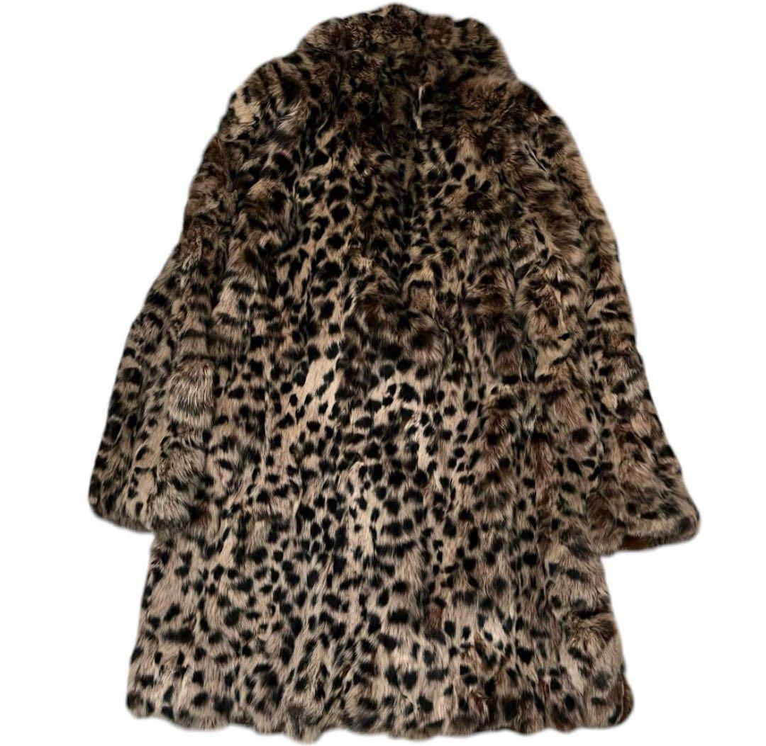 JILL STUART ラビットファーコート Mサイズ レオパード ヒョウ柄