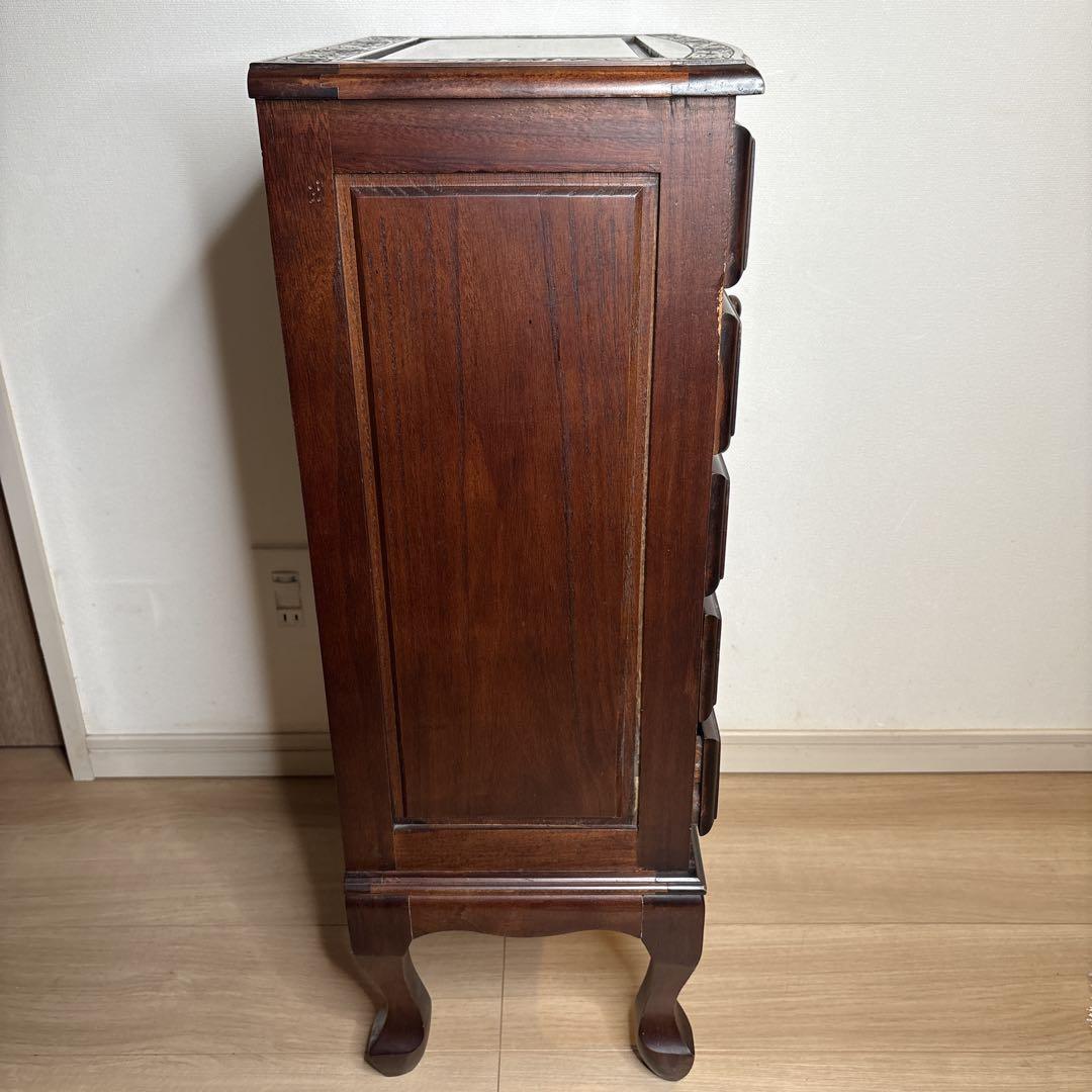 猫足キャビネット　チェストアジアン家具　小物入れ　電話台　アンティーク