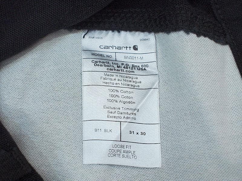 美品 Carhartt B11 ペインター パンツ ダック ブラック 31