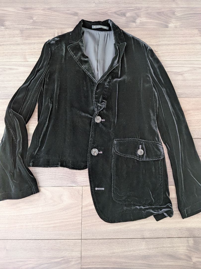 Y‘s yohjiyamamoto ベルベット　ジャケット　ブラック