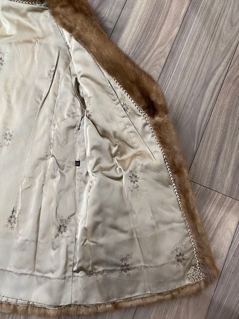 美品　リアルファーコート FOX ブラウン　毛皮　13号