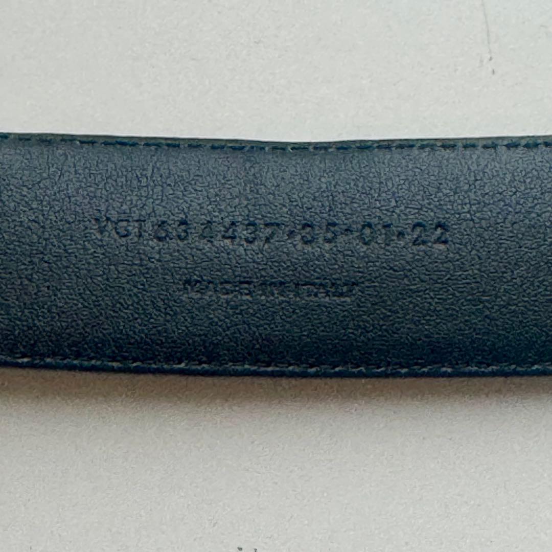 【SAINT LAURENT】サンローラン　カサンドラ　ロゴ　ベルト　ブラック