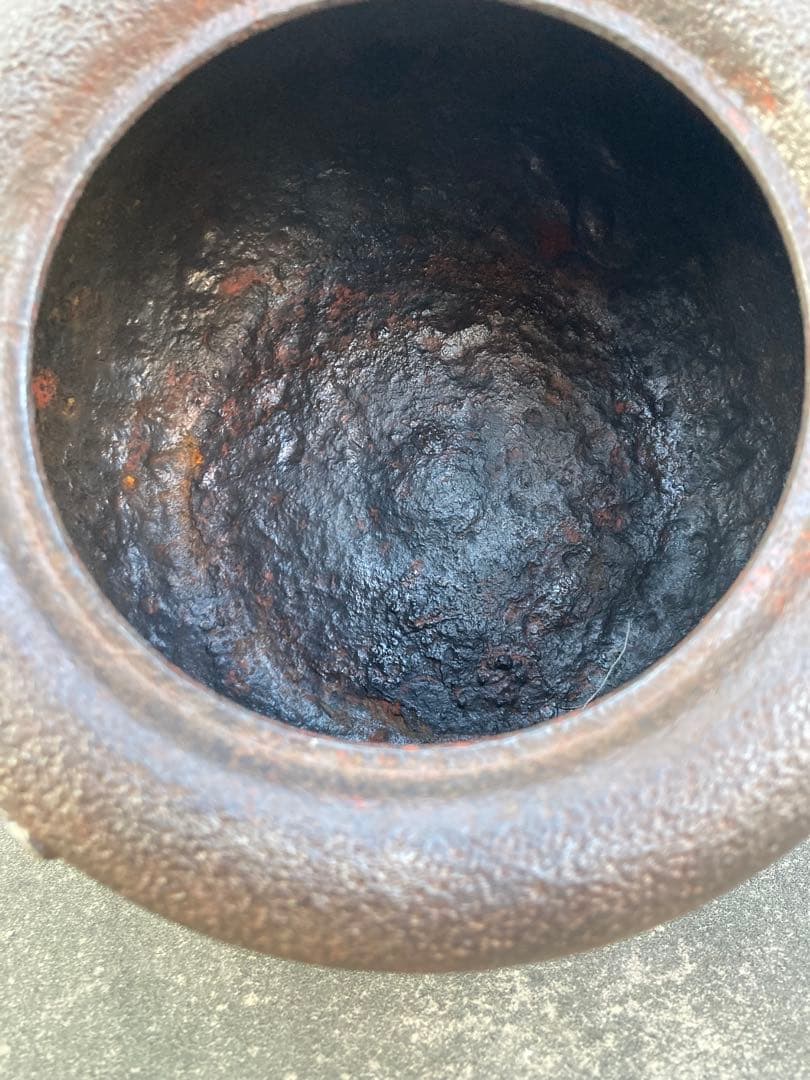 双龍　銀口　銀粒象嵌入り鉄瓶ジャンク