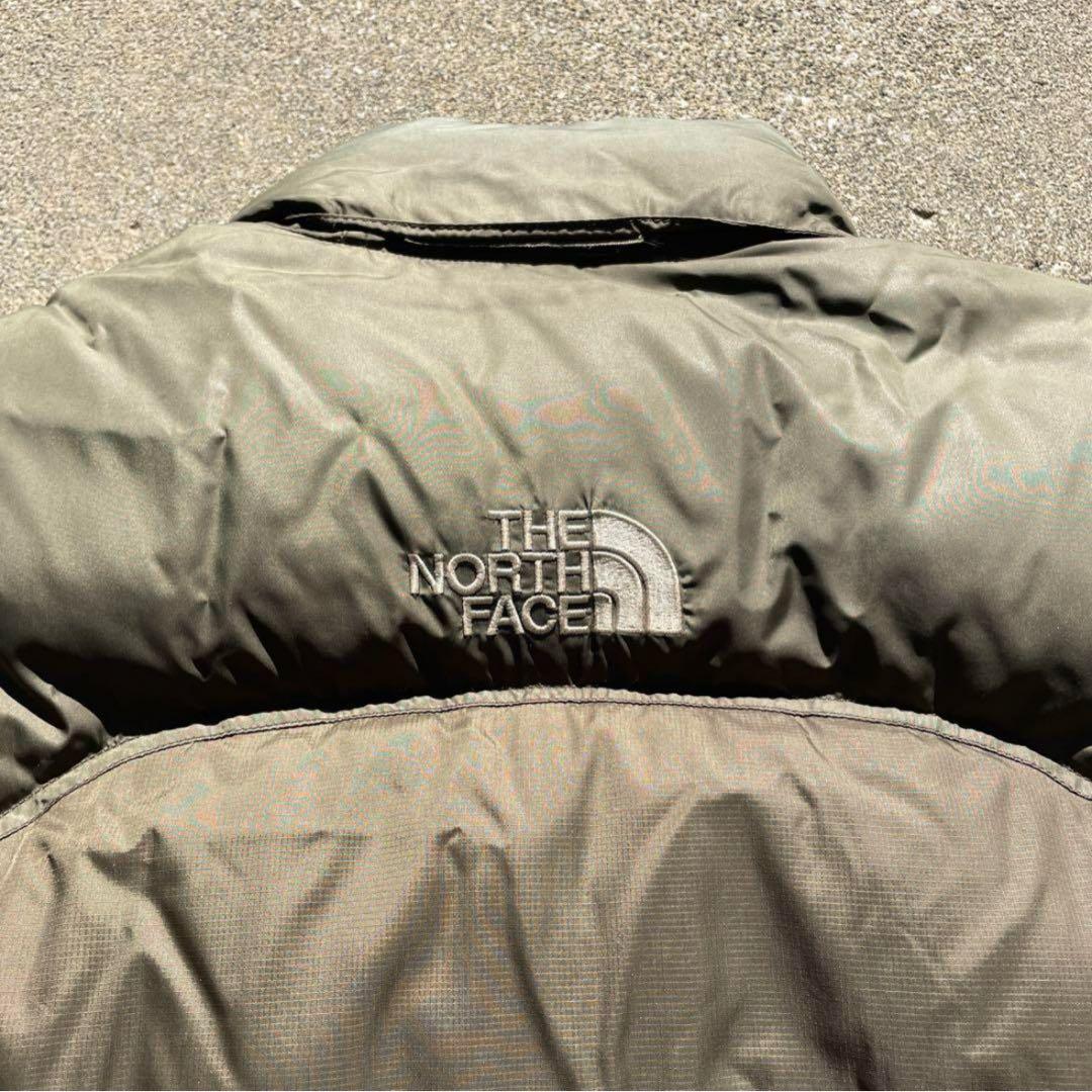 【希少！】美品！90s レトロヌプシ　センターロゴ　カーキ　M ノースフェイス