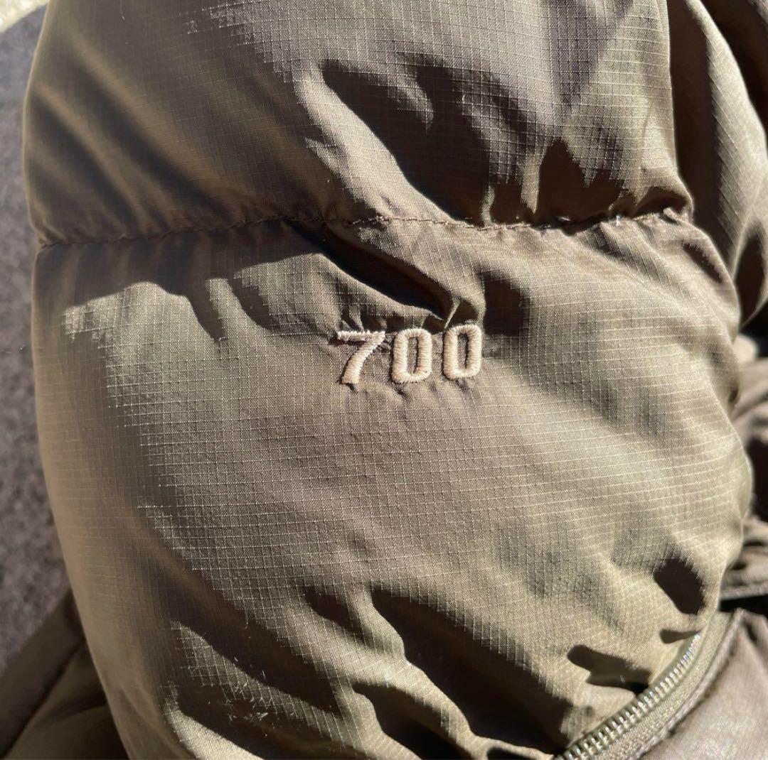 【希少！】美品！90s レトロヌプシ　センターロゴ　カーキ　M ノースフェイス