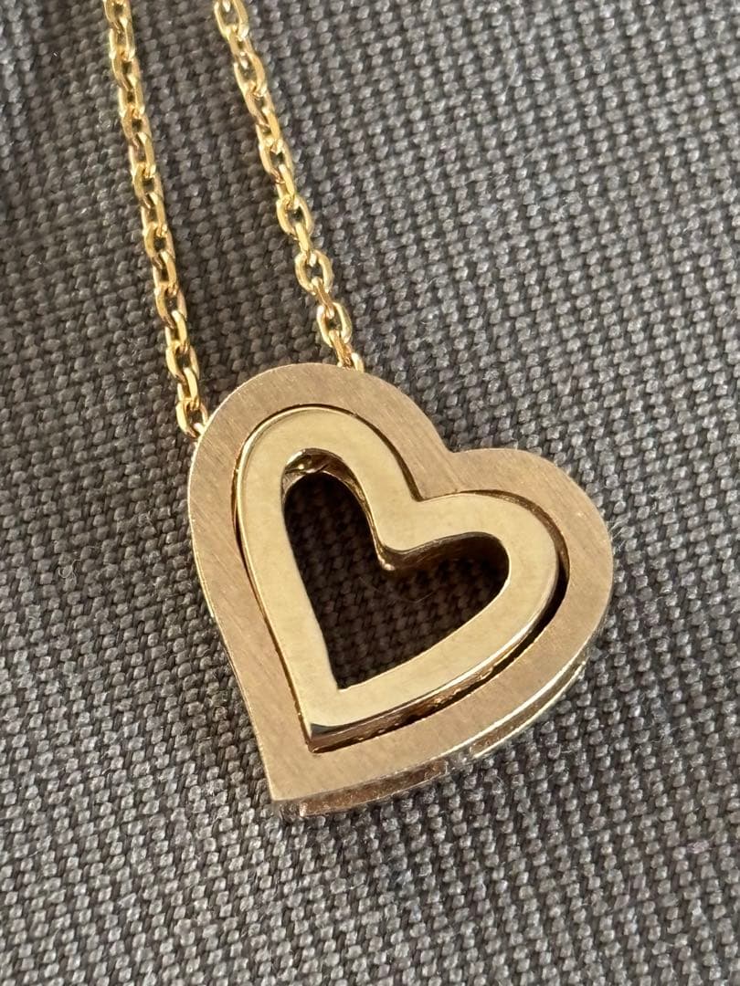 スタージュエリー限定K18 ダイヤ0.1ct ハートネックレス（チャーム着脱可）