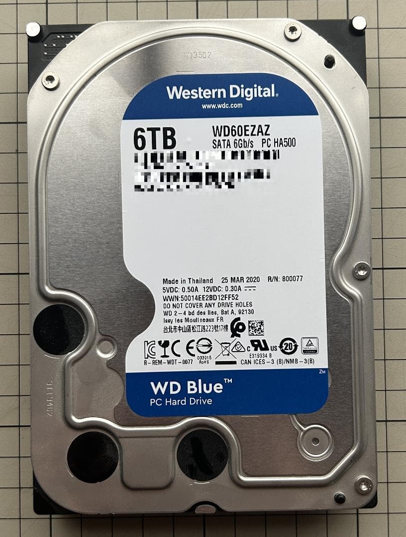 内蔵型ハードディスクドライブ 6TB HDD WD60EZAZ Western Digital 02