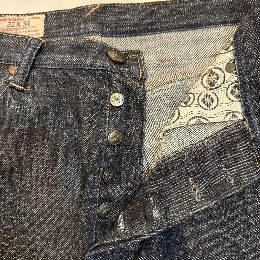 YAMANE EVISU デニムパンツ 32x34 ゴールドカモメ　ホワイト